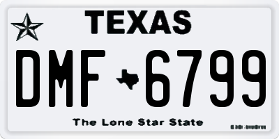 TX license plate DMF6799
