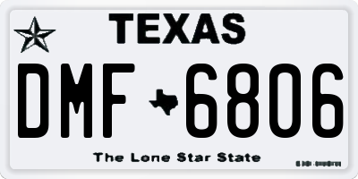 TX license plate DMF6806