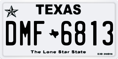 TX license plate DMF6813