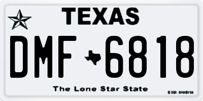 TX license plate DMF6818