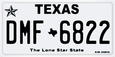 TX license plate DMF6822