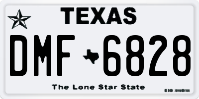 TX license plate DMF6828