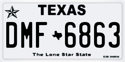 TX license plate DMF6863