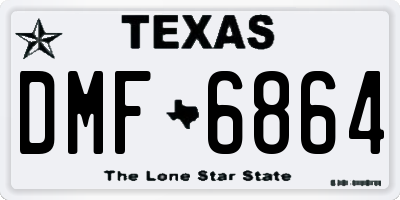 TX license plate DMF6864
