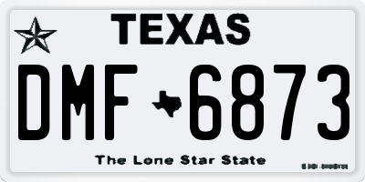 TX license plate DMF6873