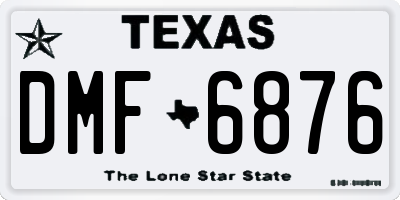 TX license plate DMF6876