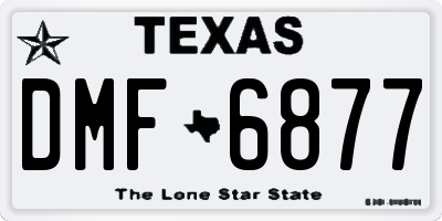 TX license plate DMF6877