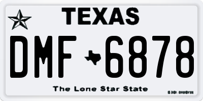 TX license plate DMF6878