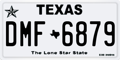 TX license plate DMF6879