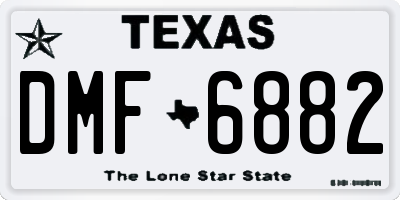 TX license plate DMF6882