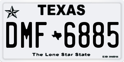 TX license plate DMF6885
