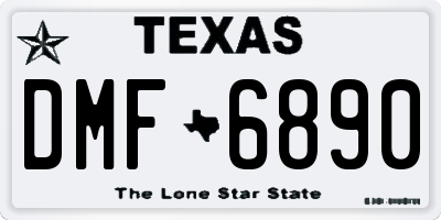TX license plate DMF6890