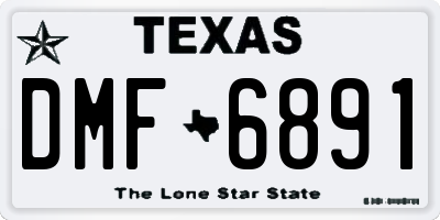 TX license plate DMF6891