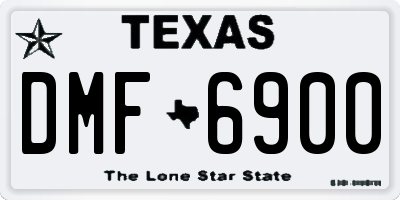 TX license plate DMF6900
