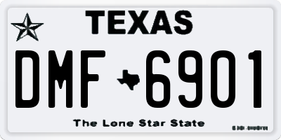 TX license plate DMF6901