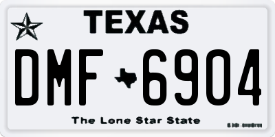 TX license plate DMF6904