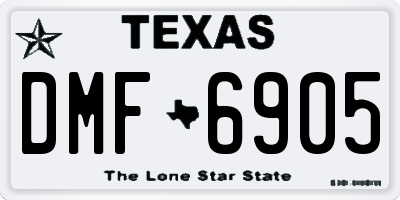 TX license plate DMF6905