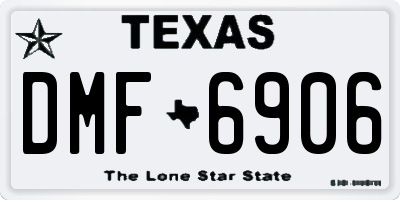 TX license plate DMF6906