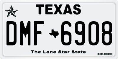 TX license plate DMF6908