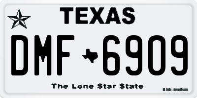 TX license plate DMF6909