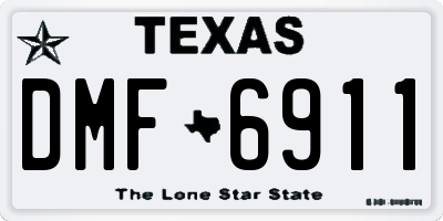 TX license plate DMF6911