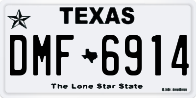 TX license plate DMF6914