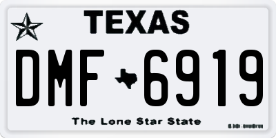 TX license plate DMF6919