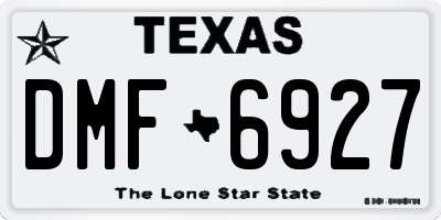 TX license plate DMF6927
