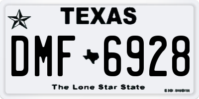 TX license plate DMF6928
