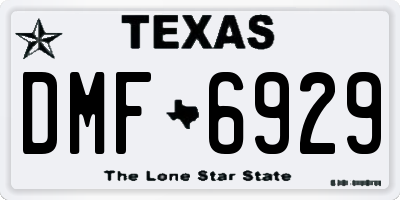 TX license plate DMF6929