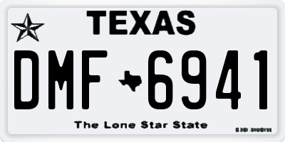 TX license plate DMF6941