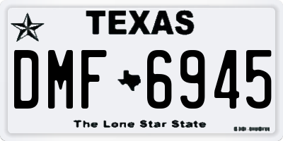 TX license plate DMF6945