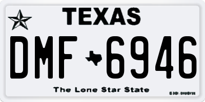 TX license plate DMF6946