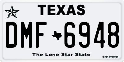 TX license plate DMF6948