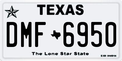 TX license plate DMF6950