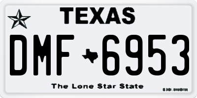 TX license plate DMF6953