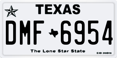 TX license plate DMF6954