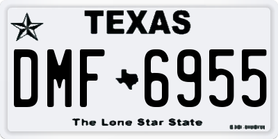 TX license plate DMF6955
