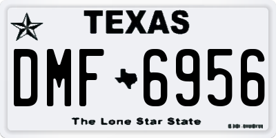 TX license plate DMF6956