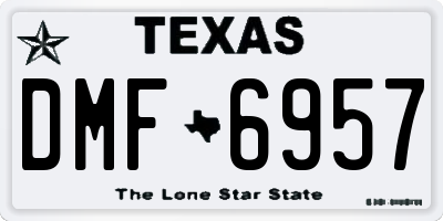 TX license plate DMF6957