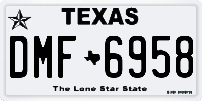 TX license plate DMF6958