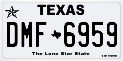 TX license plate DMF6959