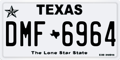 TX license plate DMF6964