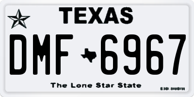 TX license plate DMF6967