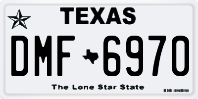 TX license plate DMF6970