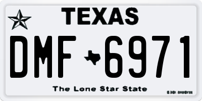 TX license plate DMF6971