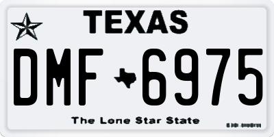 TX license plate DMF6975
