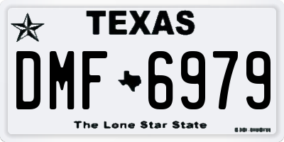 TX license plate DMF6979