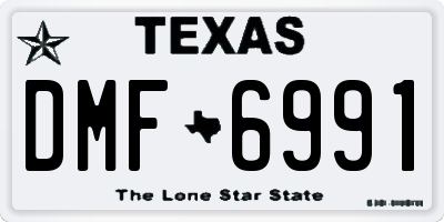 TX license plate DMF6991