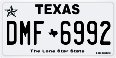 TX license plate DMF6992